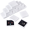 NBEADS 20 Pcs Texture Paper Jewelry Gift Boxes, 3.58x2.76x1.06 Inch Rectangle Jewelry Storage Case with Sponge Mat Inside Small Gift Boxes with Lids Packaging Boxes for Ring Necklace Bracelet, White