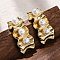 Brass Stud Earrings, with ABS Imitation Pearl, Lead Free & Cadmium Free, Long-Lasting Plated, Rack Plating, Round, Real 18K Gold Plated, 25x12mm