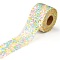 Polyester Elastic Sequin Ribbons, with Bling Paillette, Turquoise, 2-3/8 inch(60mm), 10 yards(9.14m)/roll