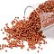 TOHO Round Seed Beads, Japanese Seed Beads, (PF562F) PermaFinish Burnt Orange Metallic Matte, 15/0, 1.5mm, Hole: 0.7mm, about 3000pcs/10g