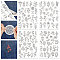4 Sheets 11.6x8.2 Inch Stick and Stitch Embroidery Patterns, Non-woven Fabrics Water Soluble Embroidery Stabilizers, Flower, 297x210mmm