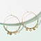 304 Stainless Steel Natural Natural Turquoise Chandelier Earrings, Ion Plating(IP), 52x43x2.5mm, Pin: 0.8mm