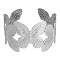 Butterfly 304 Stainless Steel Cuff Bangles for Women, Stainless Steel Color, Inner Diameter: 2-1/2 inch(6.2cm)