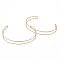 Brass Cuff Bangles Making, Textured, Nickel FreeFree, Real 18K Gold Plated, Inner Diameter: 2-3/8 inch(6cm)