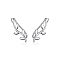 S925 Sterling Silver Leaf Clip-on Earrings for Women Fashion Simple Personality Earrings