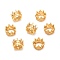 Brass Micro Pave Clear Cubic Zirconia European Beads, Long-Lasting Plated, Large Hole Bead, Crown, Real 18K Gold Plated, 11x6.5mm, Hole: 7mm