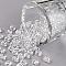 TOHO Short Magatama Beads, Japanese Seed Beads, (101) Crystal Transparent Luster, 4.5x4x3mm, Hole: 1.2mm, about 450g/bag