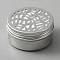 Aluminium Shallow Round Candle Tins, with Hollow Lids, Empty Tin Storage Containers, Spider Web Pattern, 7.05x3.45cm, Inner Diameter: 6.45x3.25cm