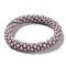 Crochet Glass Beads Braided Stretch Bracelet, Nepel Boho Style Bracelet, Thistle, Inner Diameter: 1-7/8 inch(4.9cm)