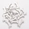 Tarnish Resistant 201 Stainless Steel Pendants, Dog Bone, Stainless Steel Color, 16.3x7.2x1mm, Hole: 1.5mm