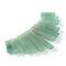 Natural Green Aventurine Pendants Sets, Graduated Fan Pendants, Focal Beads, Rectangle, 11~30x4~5x4mm, Hole: 1mm, 13pcs/set