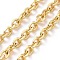 Brass Textured Cable Chains, Oval Link Chains, Unwelded, with Spool, Cadmium Free & Nickel Free & Lead Free, Real 18K Gold Plated, 8x6x1.5mm