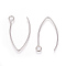 Tarnish Resistant 304 Stainless Steel Earring Hooks, Ear Wire, with Horizontal Loop, Stainless Steel Color, 26x15.5mm, Hole: 2.5mm, 20 Gauge, Pin: 0.8mm