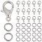 1 Box 400Pcs 12x6mm Metal Lobster Claw Clasps Small Keychain Clasp Alloy Trigger Clasp & 400Pcs Jump Rings Findings for Jewelry Making Clasps Supplies DIY Necklace Bracelet Keychains Crafts