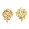 201 Stainless Steel Pendants, Star, Real 18K Gold Plated, 35x24.5x3mm, Hole: 2mm