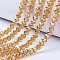 Electroplate Glass Beads Strands, AB Color Plated, Faceted, Rondelle, Peru, 4x3mm, Hole: 0.4mm, about 110~115pcs/strand, 39~40cm