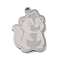Non-Tarnish 201 Stainless Steel Pendants, Skunk Charm, Stainless Steel Color, 24.5x16.5x1.5mm, Hole: 1mm