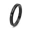 304 Stainless Steel Rotatable Rhombus Faceted Finger Rings, Black, US Size 8(18.1mm)
