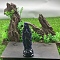 Natural Sodalite Carved Healing Virgin Mary Figurines, Reiki Energy Stone Display Decorations, 100mm