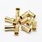 Brass Beads, Column, Nickel Free, Raw(Unplated), 9x4.5mm, Hole: 3.5mm