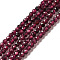 Natural Garnet Beads Strands, Faceted, Round, 2mm, Hole: 0.4mm, about 191pcs/strand, 15.35''(39cm)