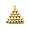 Ion Plating(IP) 304 Stainless Steel Pendants, Golden, Triangle, 18x18x3mm, Hole: 1.4mm