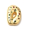 Brass Cubic Zirconia Pendants, Cadmium Free & Nickel Free & Lead Free, Letter A~Z Charms, Real 18K Gold Plated, Letter D, 30.5x22x7mm, Hole: 5x2.5mm