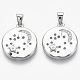 Латунные микро проложить кубического циркония подвески KK-R130-022P-NF-1