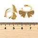 Латунные серьги-манжеты из прозрачного кубического циркония EJEW-K309-06G-5