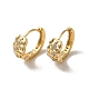 Серьги-кольца из латуни с микропаве из кубического циркония EJEW-L271-05KCG-01-1