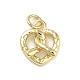 Подвески в форме сердца из латуни KK-M293-01G-1