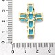 Латунь стекло кулоны KK-L228-12G-4