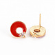 Латунные серьги-гвоздики из циркония KK-S356-242B-NF-2
