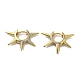 Серьги-кольца из латуни с микропаве из кубического циркония EJEW-R162-50G-1