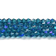 Прозрачные стеклянные бусины гальваническим пряди GLAA-F029-3mm-D01