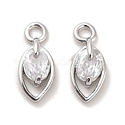 Латунные микропаве прозрачные кубические циркониевые подвески KK-C054-10P