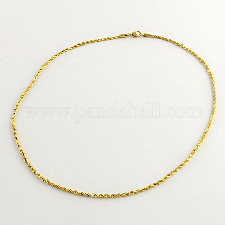 Ожерелья из цепочек-веревок из нержавеющей стали 304 NJEW-R223-14-1
