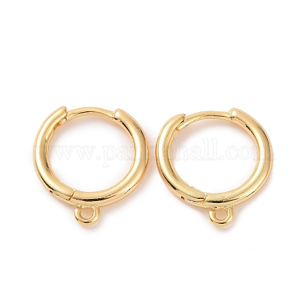 Латунные серьги-кольца Huggie находка KK-D063-05G-1