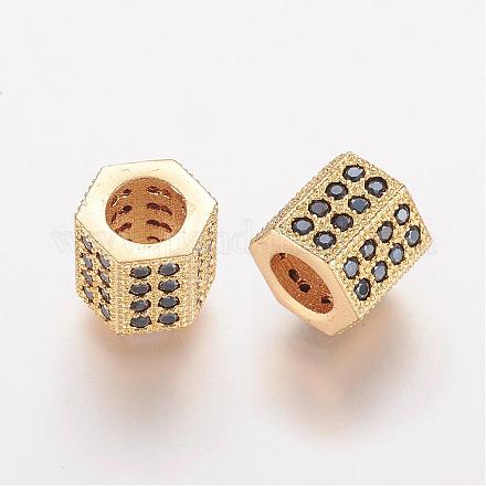 Латунные микро проложить Цирконий Европейский бисером ZIRC-K063-10G-1