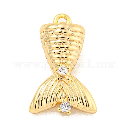 Латунные микропаве прозрачные подвески с фианитом KK-U015-08G-1