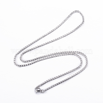 Не тускнеющие ожерелья из нержавеющей стали 304 NJEW-K099-04P-1