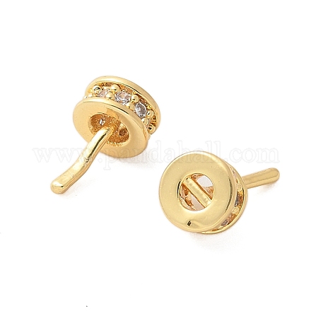 Латунный микро-паве кубический цирконий KK-U056-54G-1