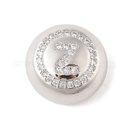 Подвески из латуни и прозрачного циркония с покрытием стойки KK-Z047-07P-Z-RS-1