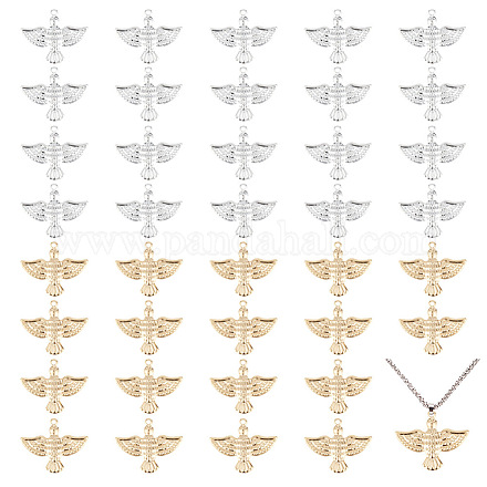 40шт 2 цвета латунные подвески KK-AR0003-32-1