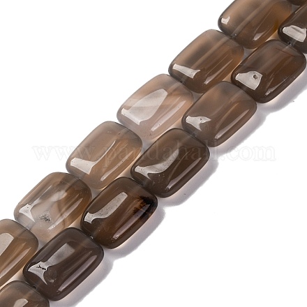 Природные Серый агат бисер нитей G-T047-B24-01-1