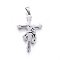304 Stainless Steel Pendants, with Enamel and Rhinestone and Magnetic Hematite, Constellation/Zodiac Sign, Aquarius, Crystal, Stainless Steel Color, Aquarius, 49x31x3mm, Hole: 8x5mm