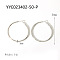 Stylish Stainless Steel Big Hoop Earrings, Silver, 50x3mm