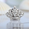 Alloy Rhinestone Brooches, Crown Brooches, Platinum, 14x18mm
