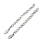 Tarnish Resistant 304 & 201 Stainless Steel Curb Chain Extender, End Chains, with Oval Chain Tabs, Stainless Steel Color, 61mm