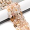 Natural Cherry Blossom Agate Beads Strands, Nuggets, Tumbled Stone, 7~12x6~8x5~7mm, Hole: 1mm, about 43~44pcs/strand, 15.47~15.63''(39.3~39.7cm)